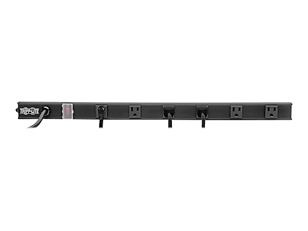 Tripp Lite 6-Outlet Power Strip, Right-Angle NEMA 5-15R - 15A, 120V, 8 ft. Cord, Right-Angle 5-15P Plug, 24 in. - PS2406RA08B