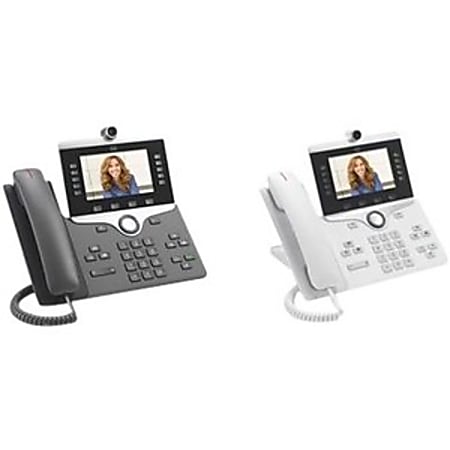 Cisco 8865 IP Phone - Corded/Cordless - Corded/Cordless - Bluetooth, Wi-Fi - Wall Mountable - Charcoal - 5 x Total Line - VoIP - IEEE 802.11a/b/g/n/ac - Caller ID - SpeakerphoneEnhanced User Connect License