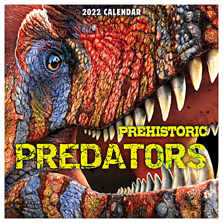TF Publishing Animal Wall Calendar, 12" x 12", Prehistoric Predators, January To December 2022
