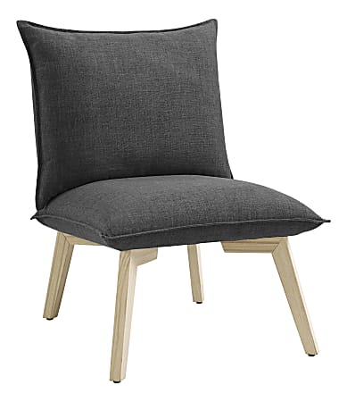 Linon Beck Pillow Chair, Gray/Natural