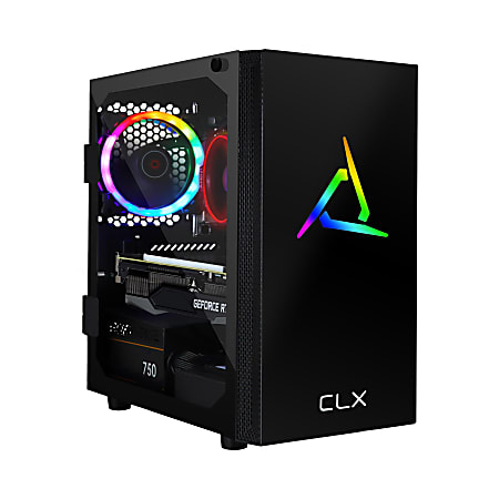 CLX SET TGMSETRTM0C18BM Gaming Desktop PC, AMD Ryzen 5, 16GB Memory, 2TB Hard Drive/480GB Solid State Drive, Windows® 10 Home