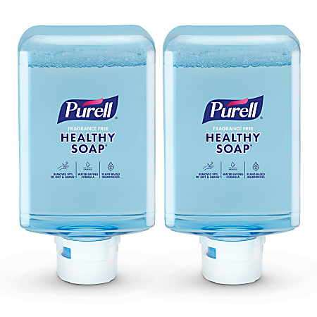 PURELL® HEALTHY SOAP® With CLEAN RELEASE® Technology Foam ES10 Refills, Fragrance Free, 1200 mL, Clear, Case Of 2 Refills