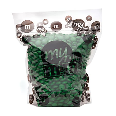 M&M’s® Single-Color Candies, Dark Green, 2 Lb Bag
