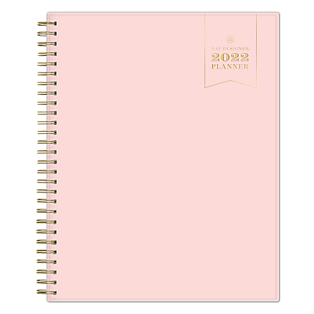 Day Designer Monthly Planner, 8” x 10”, Blush, January To December 2022, 132453