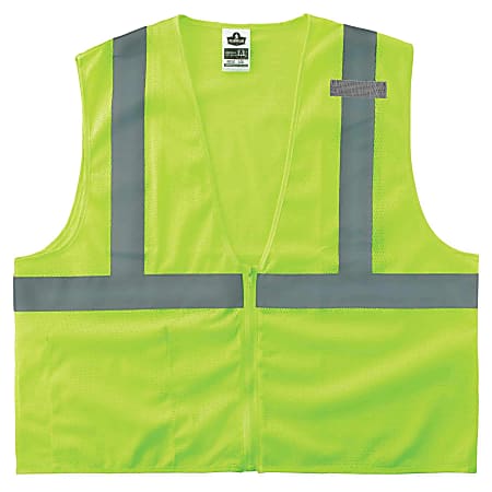 Ergodyne GloWear Safety Vest, Type R Class 2 Economy Mesh, XS, Lime, 8210Z