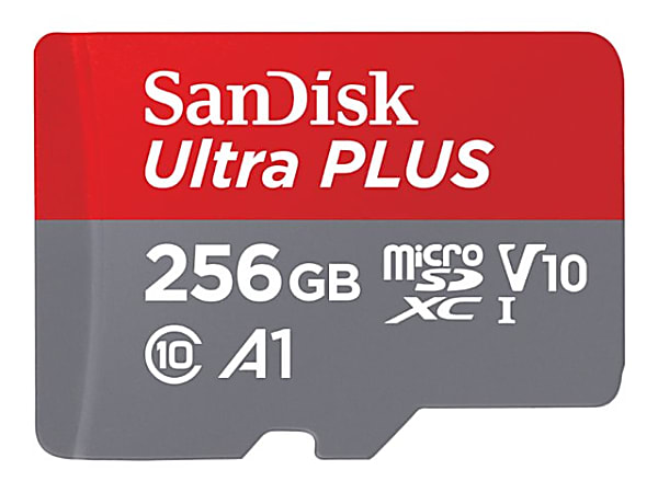 SanDisk Ultra PLUS microSD Memory Card 256GB - Office Depot