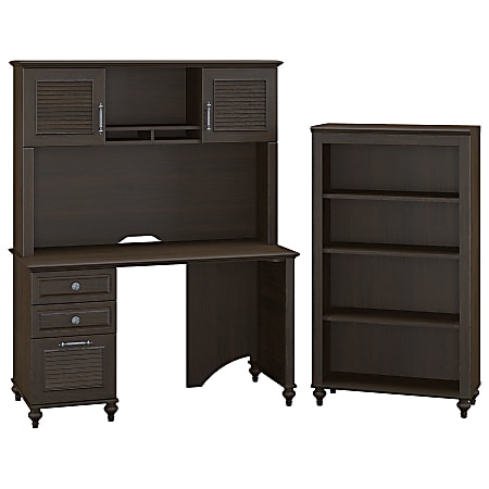kathy ireland® Office By Bush Furniture Volcano Dusk Small Office with Bookcase, Kona Coast, Standard Delivery