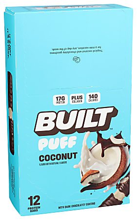 Built Puff Protein Bars, Coconut, 1.41 Oz, Total Qty 12