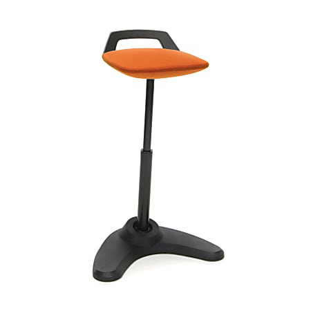 OFM Vivo Height-Adjustable Perch Stool, Orange/Black