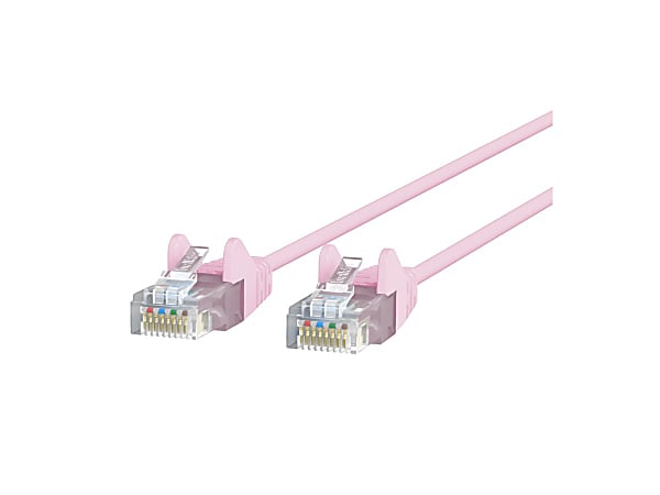 Belkin Slim - Patch cable - RJ-45 (M) to RJ-45 (M) - 61 cm - UTP - CAT 6 - molded, snagless - pink