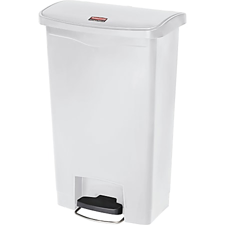 Rubbermaid Commercial Slim Jim 13-gal Step-On Container - Step-on Opening - Hinged Lid - 13 gal Capacity - Manual - Durable, Foot Pedal, Easy to Clean - 28.3 Rubbermaid Commercial Slim Jim 13-gal Step-On Container - Step-on Opening - Hinged Lid - 13 gal Capacity - Manual - Durable, Foot Pedal, Easy to Clean - 28.3