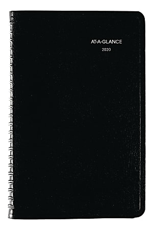 AT-A-GLANCE® DayMinder® Weekly Appointment Book, 5-1/2" x 8-1/2", Black, January to December 2020