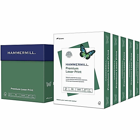 Hammermill® Premium Laser Paper, 10 Reams, Radiant White, Letter Size (8 1/2" x 11"), FSC® Certified, 24 Lb, 98 Brightness