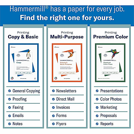 Hammermill Laser Print Paper Letter 8.5 x 11 24lb Smooth Radiant