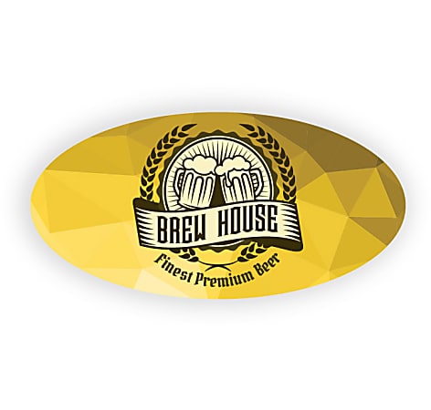 Custom Full-Color Printed Labels And Stickers, Oval, 1” x 2”, Box Of 125 Labels