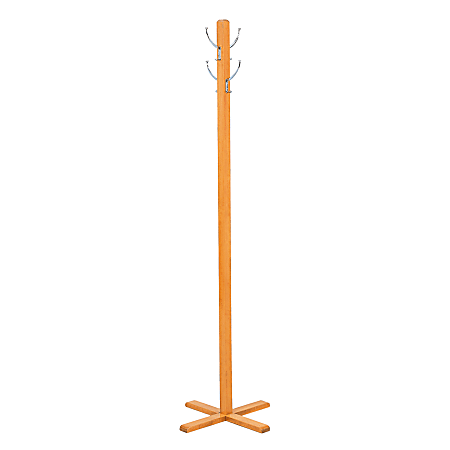 Lesro 4-Hook Wood Costumer, 72"H x 20"W x 20"D, Medium