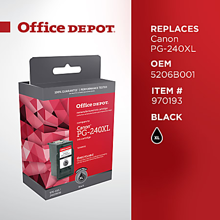 Office Depot Remanufactured Black High Yield Ink Cartridge