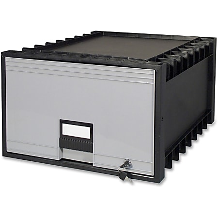 Storex Legal Archive Box - External Dimensions: 18" Width x 24" Depth x 11.4"Height - Media Size Supported: Legal - Stackable - Polypropylene - Black, Gray - For File - Recycled - 1 / Carton