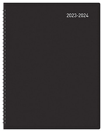 Office Depot® Brand 18-Month Academic Planner, 9" x 11", 30% Recycled, Black, July 2023 to December 2024