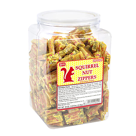 Squirrel Nut Zippers, 1 1/2", Tub Of 240
