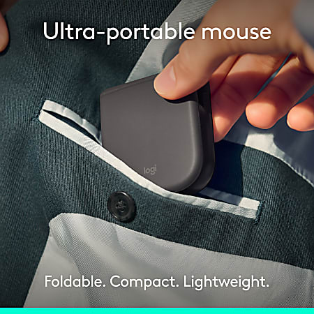 Logitech Mobi Fold Ultra Portable Travel Mouse For Windows PC Mac ...