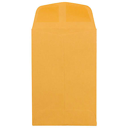 Orange Recycled 50/Pack 2 1/4 x 3 1/2 JAM PAPER #1 Coin Business Colored Envelopes 