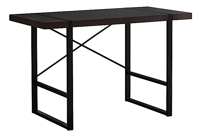 Monarch Specialties Jared 49"W Computer Desk, Cappuccino/Black