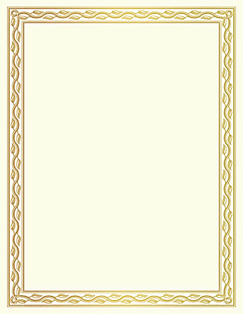 Empire Gold Certificate Paper on White Parchment