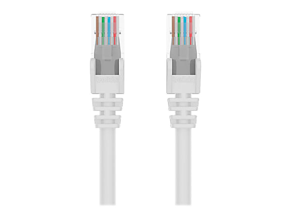 Belkin Cat.6 UTP Patch Network Cable - 6" Category 6 Network Cable for Network Device - First End: 1 x RJ-45 Network - Male - Second End: 1 x RJ-45 Network - Male - 1 Gbit/s - Patch Cable - Gold Plated Connector - White