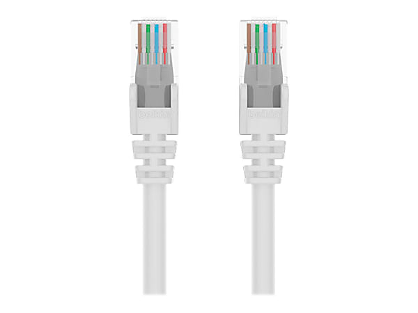 Belkin - Patch cable - RJ-45 (M) to RJ-45 (M) - 6 in - 0.2 in - UTP - CAT 6 - molded, snagless, stranded - white