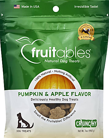 Fruitables Dog Treats, Pumpkin & Apple, 7 Oz, Total Qty 8
