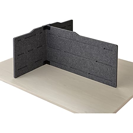 Safco T-connector Personal Privacy Panel Kit - 36" Width - Polyester Fiber, Steel - Gray - 1 Each