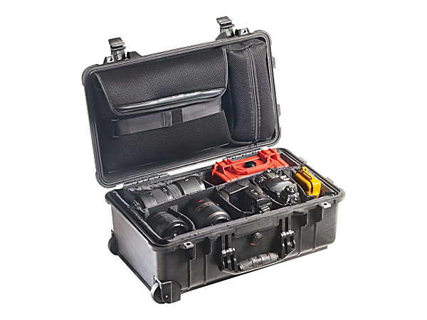 Pelican 1510SC - Hard case for digital photo camera with lenses - polycarbonate, ultra high-impact copolymer - black