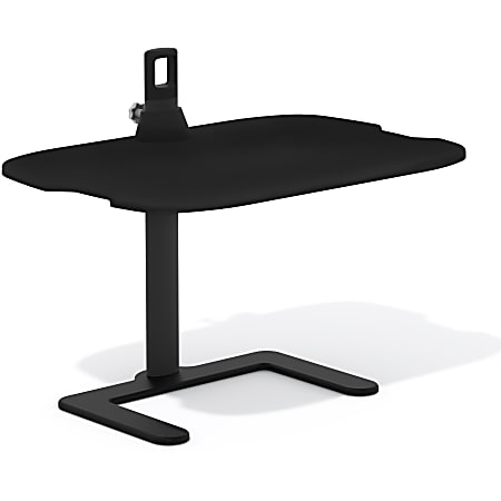 Safco Height-Adjustable Laptop Stand - 21.5" Height x 27" Width x 18" Depth - Steel, Medium Density Fiberboard (MDF), Aluminum - Black