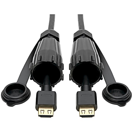 Tripp Lite High-Speed 2 IP68 Connectors Industrial Ethernet HDMI Cable, 10'