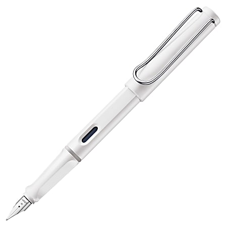 Lamy Safari Fountain Pen - Fine Pen Point Type - Refillable - Blue - White ABS Plastic Barrel - 1 Each