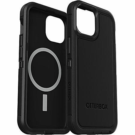 OtterBox iPhone 15, iPhone 14 & iPhone 13 Defender Series XT Case With Magsafe - For Apple iPhone 15, iPhone 14, iPhone 13 Smartphone - Black - Drop Resistant, Scrape Resistant, Dirt Resistant, Bump Resistant, Dust Resistant, Shock Absorbing