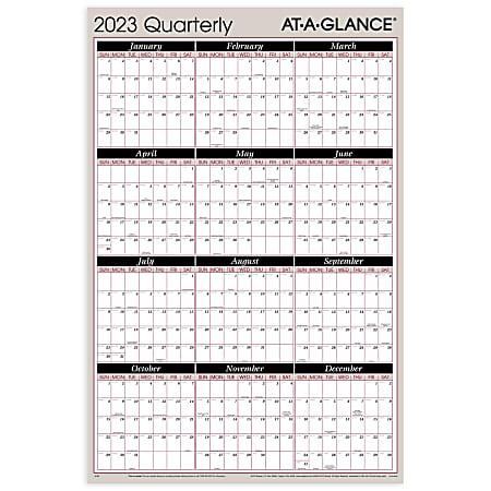 AT-A-GLANCE 2023 RY Vertical Horizontal Reversible Erasable
