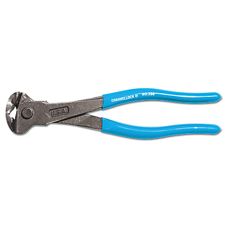 Cutting Pliers-Nippers, 8 in, Polish, Plastic-Dipped Grip