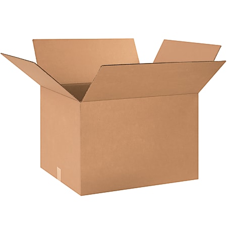 Partners Brand Corrugated Boxes, 20"H x 24"W x 28"D, 15% Recycled, Kraft, Bundle Of 10