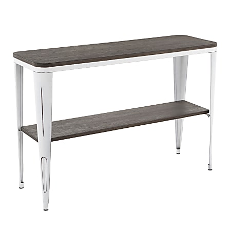 Office Depot, White Metal Outdoor Console Table