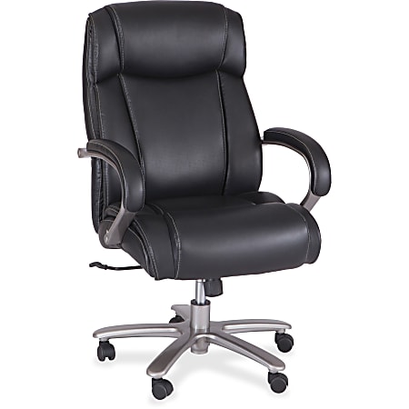 Safco&reg; Big &amp; Tall Bonded Leather High-Back Chair, Black