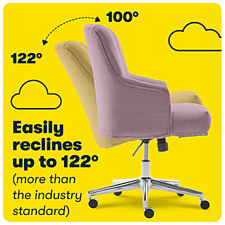Serta leighton home office top chair ivory