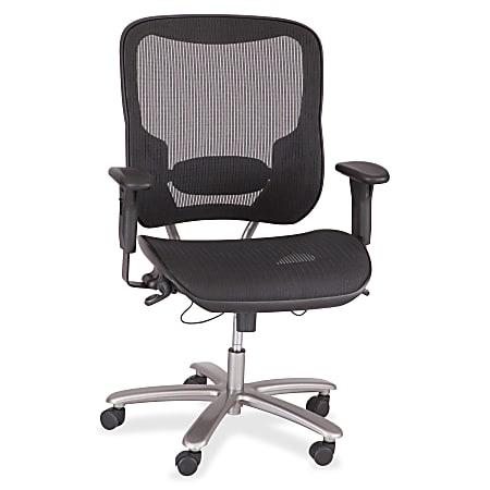 Safco® Lineage™ Big & Tall Mesh Task Chair, Black/Silver