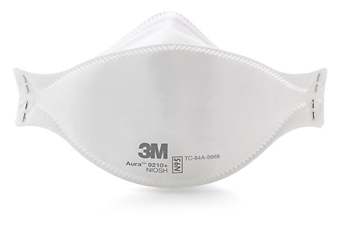 3M™ Aura N95 Particulate Respirators, 9205+, White, Pack Of 240 Respirators