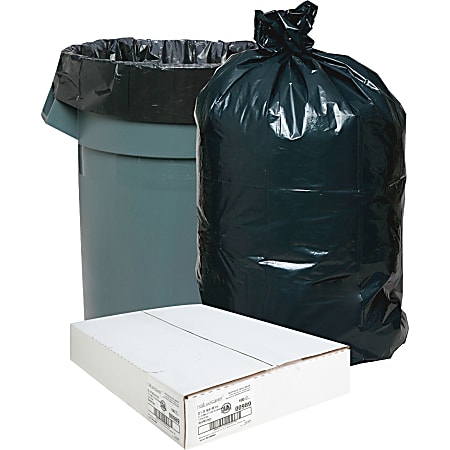 33 Gallon Black Repro Trash Bags - 2 Mil