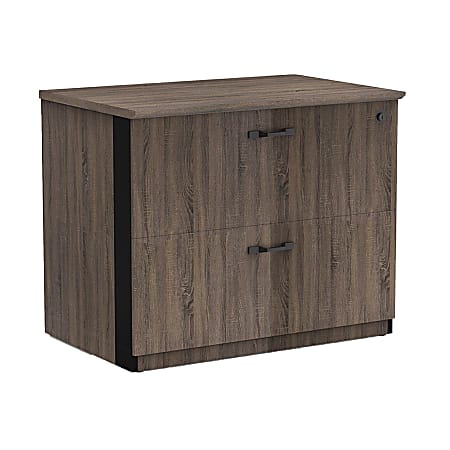 Forward Furniture Allure 36"W 2-Drawer Lateral File Cabinet, Southern Walnut