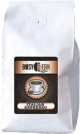 Hoffman Busy Bean Italian Espresso Whole Bean Coffee, 5 Lb, Case Of 2 Bags