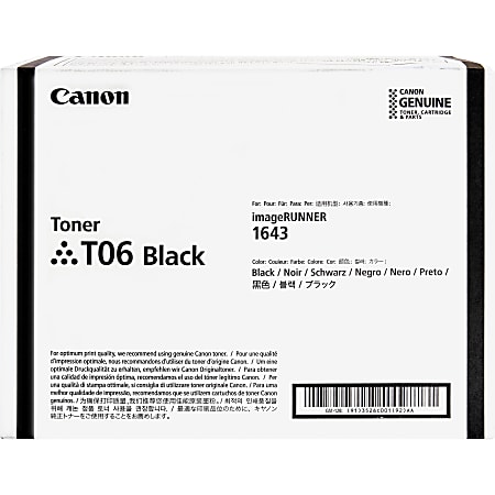 Canon T06 Original Laser Toner Cartridge - Black - 1 Each - 20500 Pages