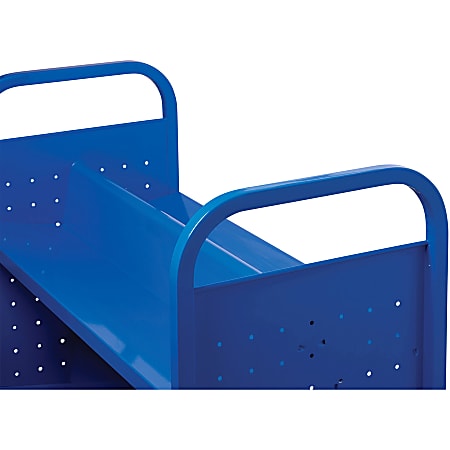 Lorell Double-sided Book Cart - 6 Shelf - Round Handle - 5 Lorell Double-sided Book Cart - 6 Shelf - Round Handle - 5
